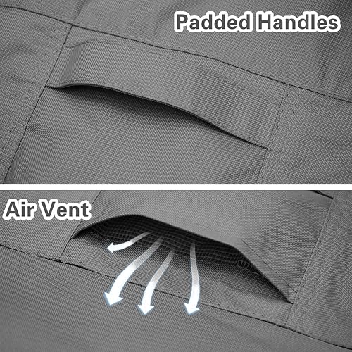 Miniatura 5 de Vailge Fundas para sillas de respaldo alto para exteriores, fundas impermeables para sillas de patio, 600D, resistentes al viento, fundas para