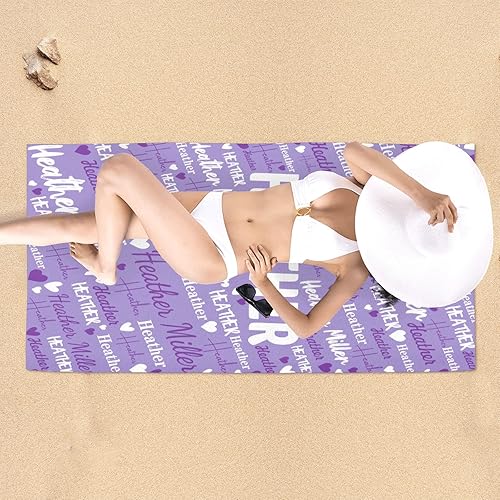 Vista 108 de Toalla de playa, toallas de playa personalizadas para niños, toallas de playa para adultos y niños, microfibra de secado rápido, toallas de playa