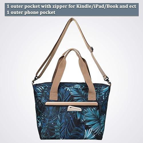 Miniatura 2 de MIER Bolsas de almuerzo para mujer, bolsa de almuerzo grande con aislamiento, contenedor para el trabajo, universidad, viajes, playa, correa