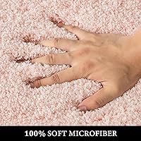 Vista 2 de MIULEE - Juego de 2 tapetes para baño, absorbentes, microfibra esponjosa y gruesa, con reverso antideslizante, lavable a máquina, para baño, ducha
