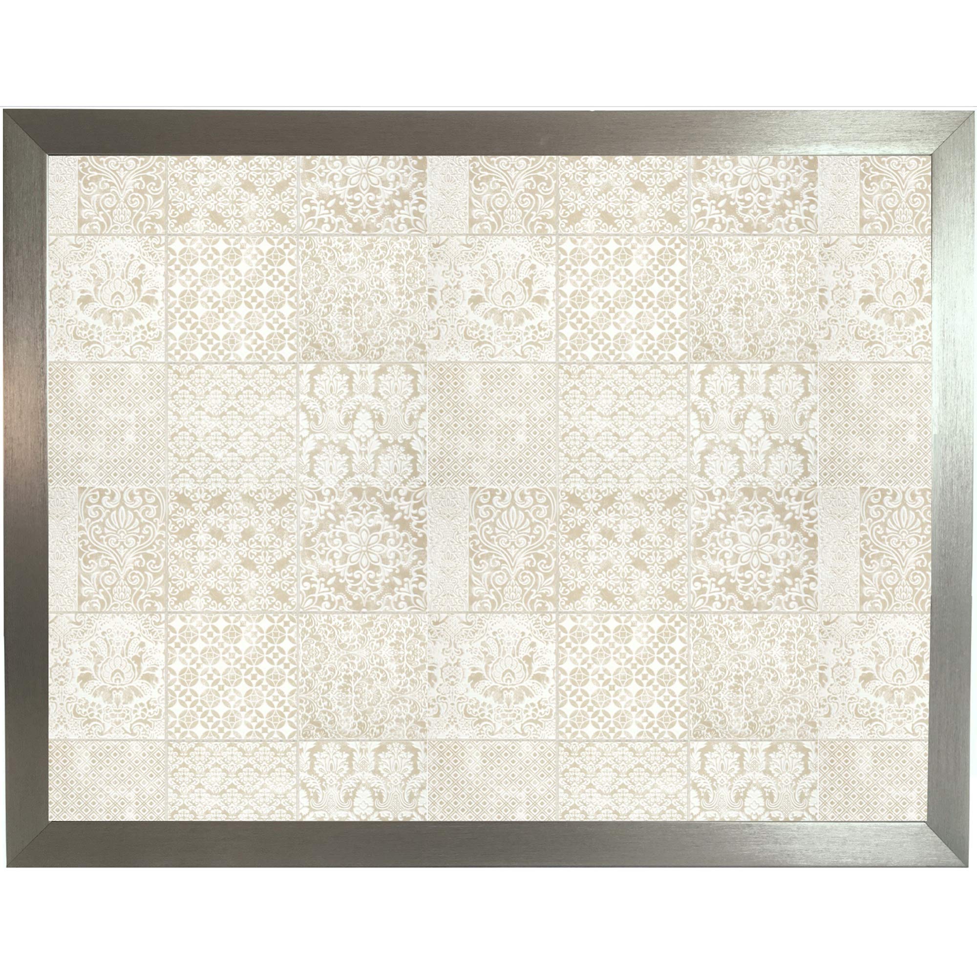 Delicate All White Lap Tray: Cream Bean Bag Cushion Tray for Eating or Laptop Tray Use (Silver Frame, Grey Cushion)