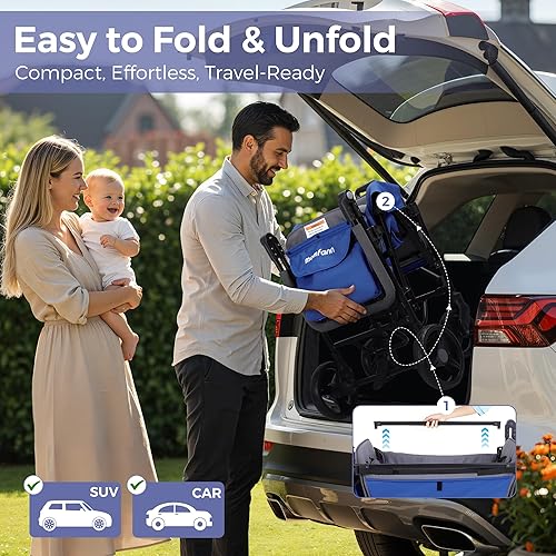 Miniatura 6 de Cochecito para 2 niños, cochecito plegable con toldo, organizador de padres todo terreno, asa ajustable y barra de tracción para bebés y niños
