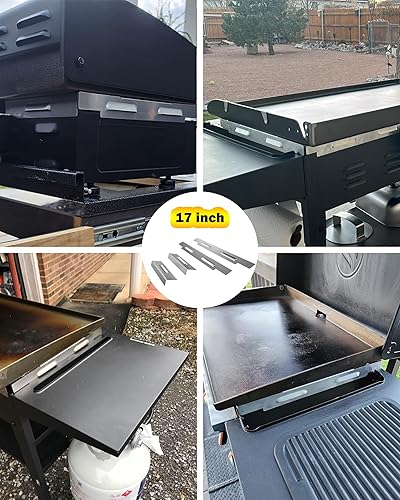 Miniatura 5 de Protectores de viento para plancha Blackstone de 17 pulgadas, accesorios de parrilla Blackstone, pantalla magnética de acero inoxidable, compatible