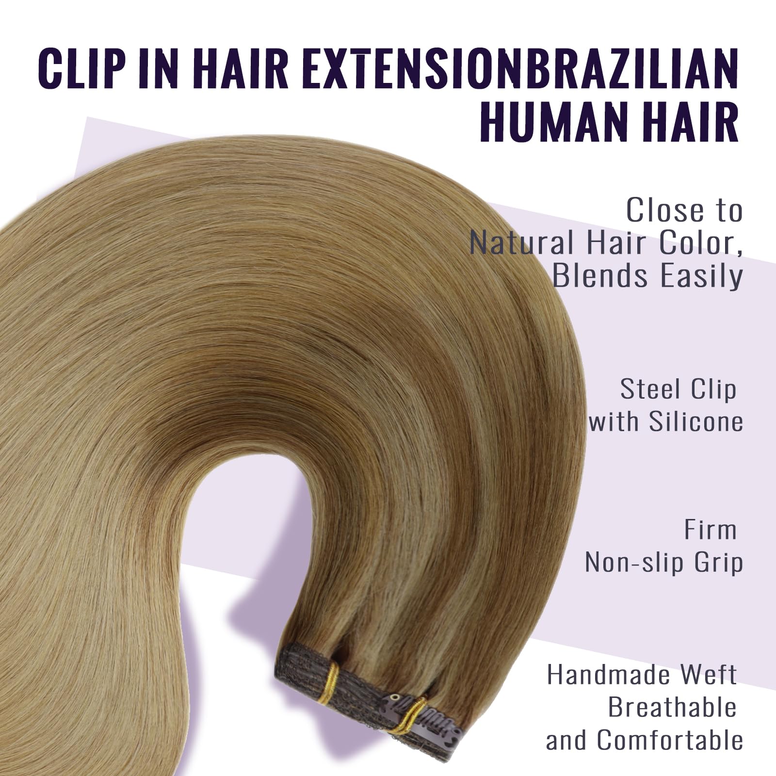 Fshine Hair Extensions Capelli Umani Biondo Chiaro Fading to Ash Bionde Remy Capelli Reali Dritti Per Capelli Corti Doppio Weft Clip on Per Le Donne Estensioni 22 Pollice 120g 7pcs