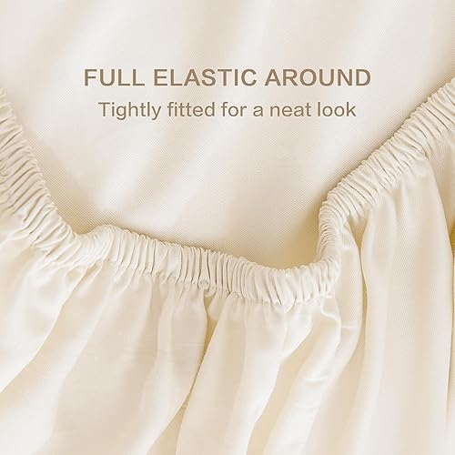 Miniatura 6 de Andency Sábanas de bambú tamaño Queen, 100% derivado de viscosa, sábana tamaño Queen refrescante, bolsillo profundo de hasta 16 pulgadas, sábanas de