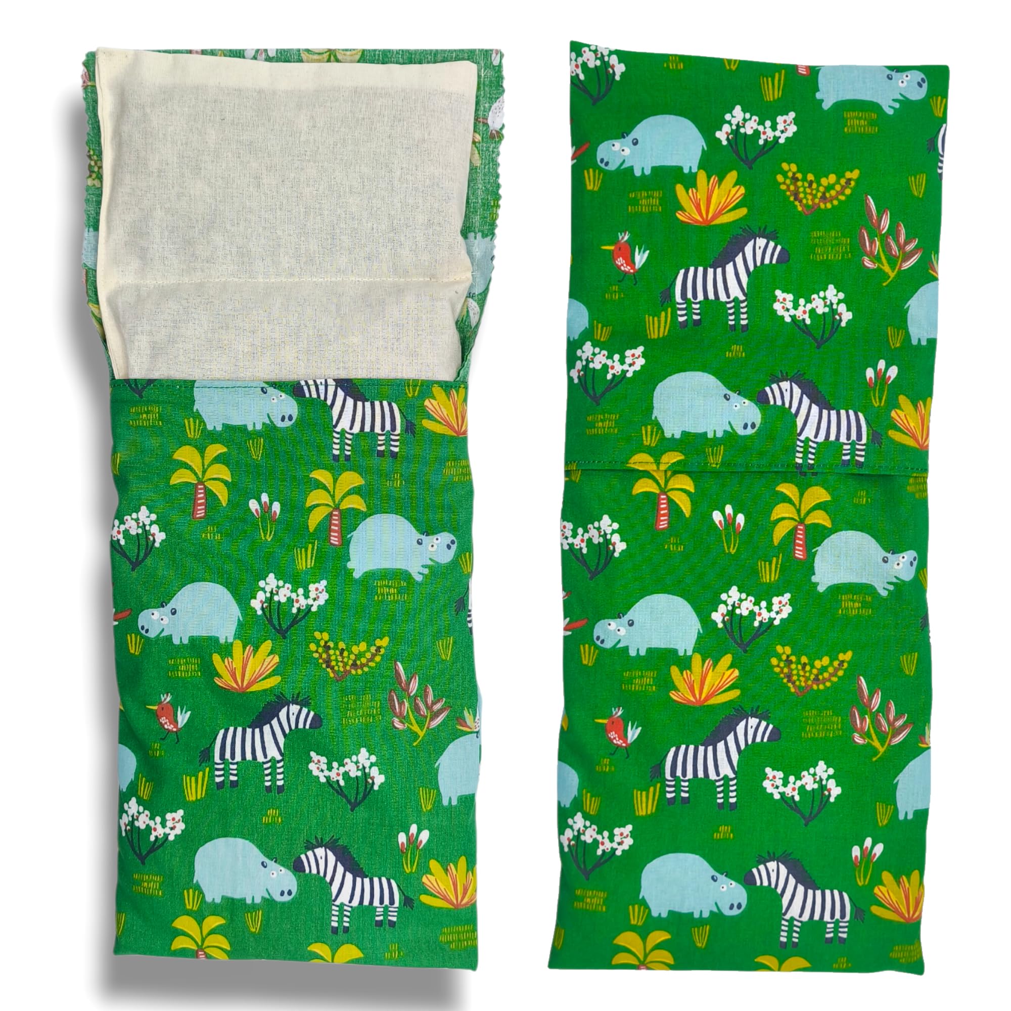Saco semillas "Hipo", saco con huesos de cereza, saco semillas microondas, saco térmico, frío y calor, bolsa microondas, funda lavable, 40x17cm, 400gr