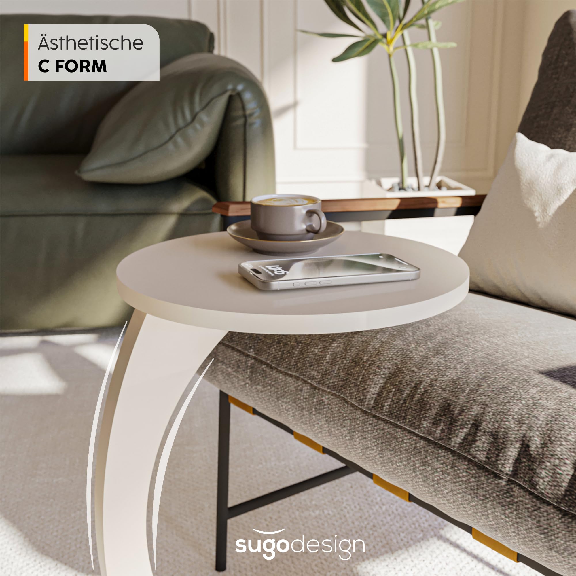 Salontafel Organisch 130cm - Zwart Mangohout - Sira | Leen Bakker