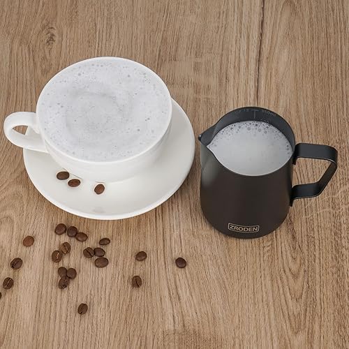Miniatura 27 de Jarra de espuma de leche, jarra de vapor de espresso de 32 onzas, accesorios para máquina de café capuchino de acero inoxidable, herramientas