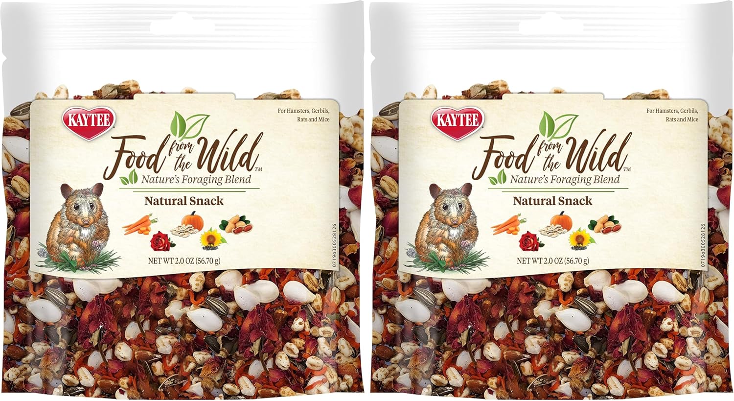 Kaytee Food from The Wild Natural Snack for Pet Hamsters, Gerbils, Rats and Mice, 2 Ounces (Pack of 2) - Image 1 of 11