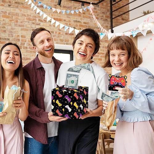 Miniatura 4 de Caja de dinero de feliz cumpleaños para regalo en efectivo, tarjeta de feliz cumpleaños y 35 bolsas transparentes, regalo de cumpleaños divertido