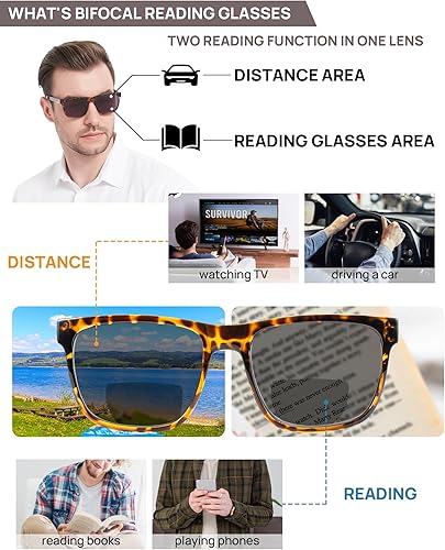 Miniatura 10 de OCCI CHIARI Gafas de sol de lectura grandes para hombre, lectores de sol vintage, lector completo de lentes 1.0 1.25 1.5 1.75 2.0 2.25 2.5 2.75 3.0