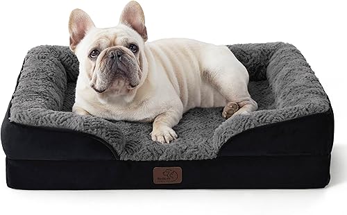 Miniatura 47 de Bedsure Camas ortopédicas para perros de gran tamaño – Cama lavable grande para perros y gatos, impermeable, cómodo sofá para perros con funda Negro