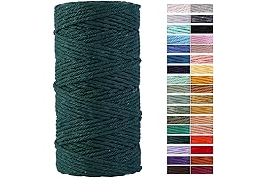 Dark Green Macrame Cord: Craft, Decorate, and Create with Eco-friendly Charm