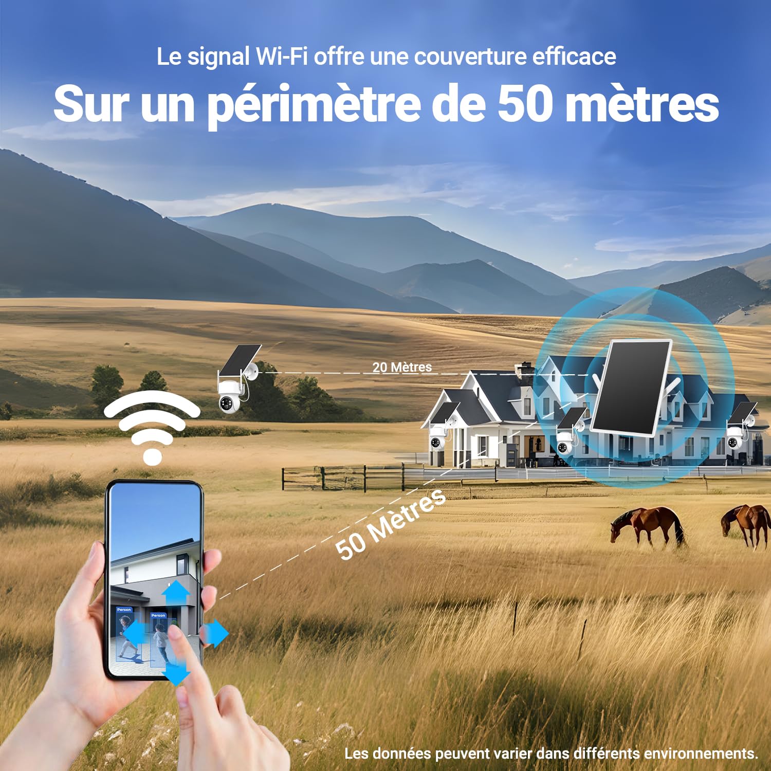 Routeur Solaire extérieur 4G pour caméras de sécurité, Prend en Charge Les Cartes SIM/VSIM, Batterie intégrée de 20000 mAh et Panneau Solaire de 15 W, connecte jusqu'à 8 caméras de sécurité et