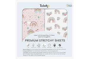 TotAha Hypoallergenic Rainbow Crib Sheets