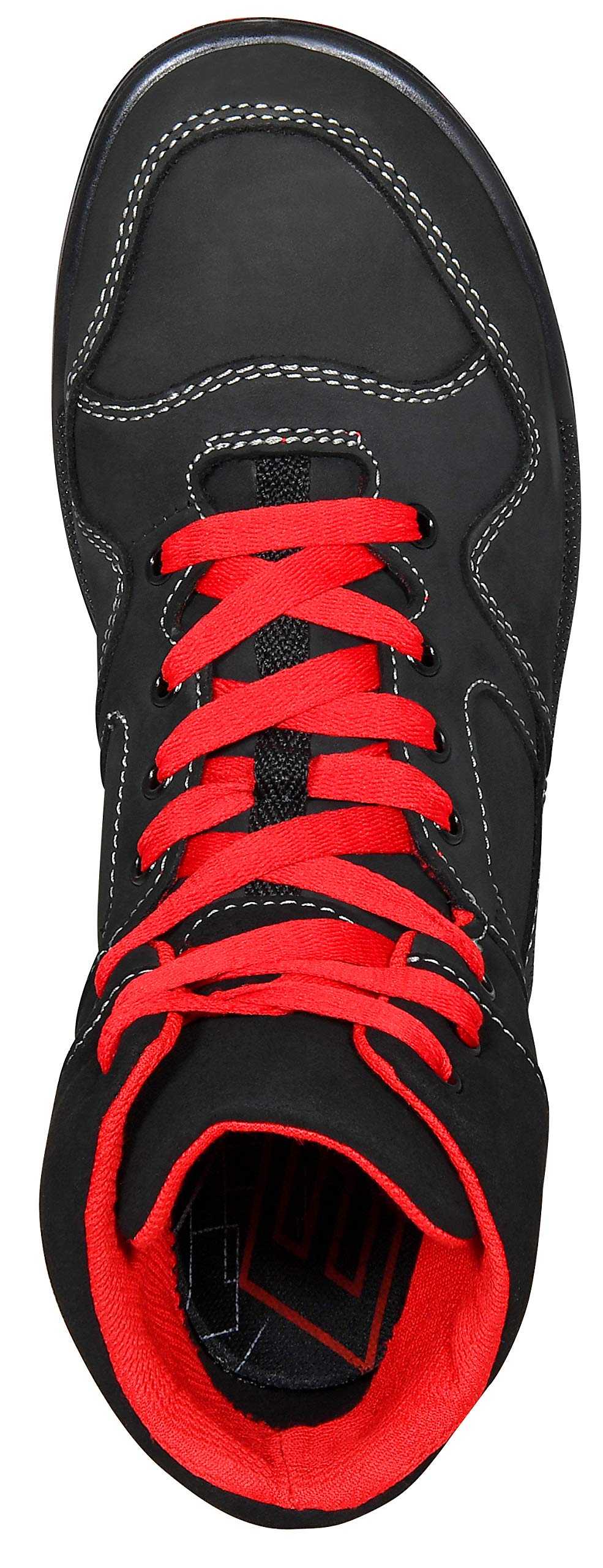 ELTEN MAVERICK negro-rojo Mid ESD S3S, Zapatos de seguridad para hombre, ligero, puntera de acero, material superior: piel, forro interior: textil (transpirable), talla 44