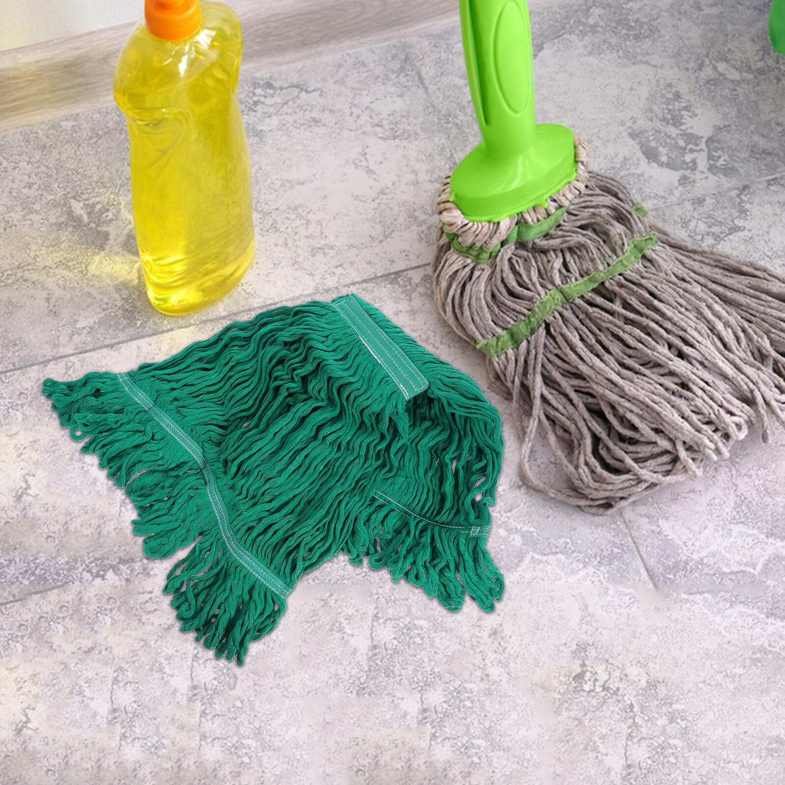 2 Piezas Cabezal de Fregona de Algodón Recambio Resistente y Lavable Absorbente y Duradero para Limpieza Industrial y Suelos