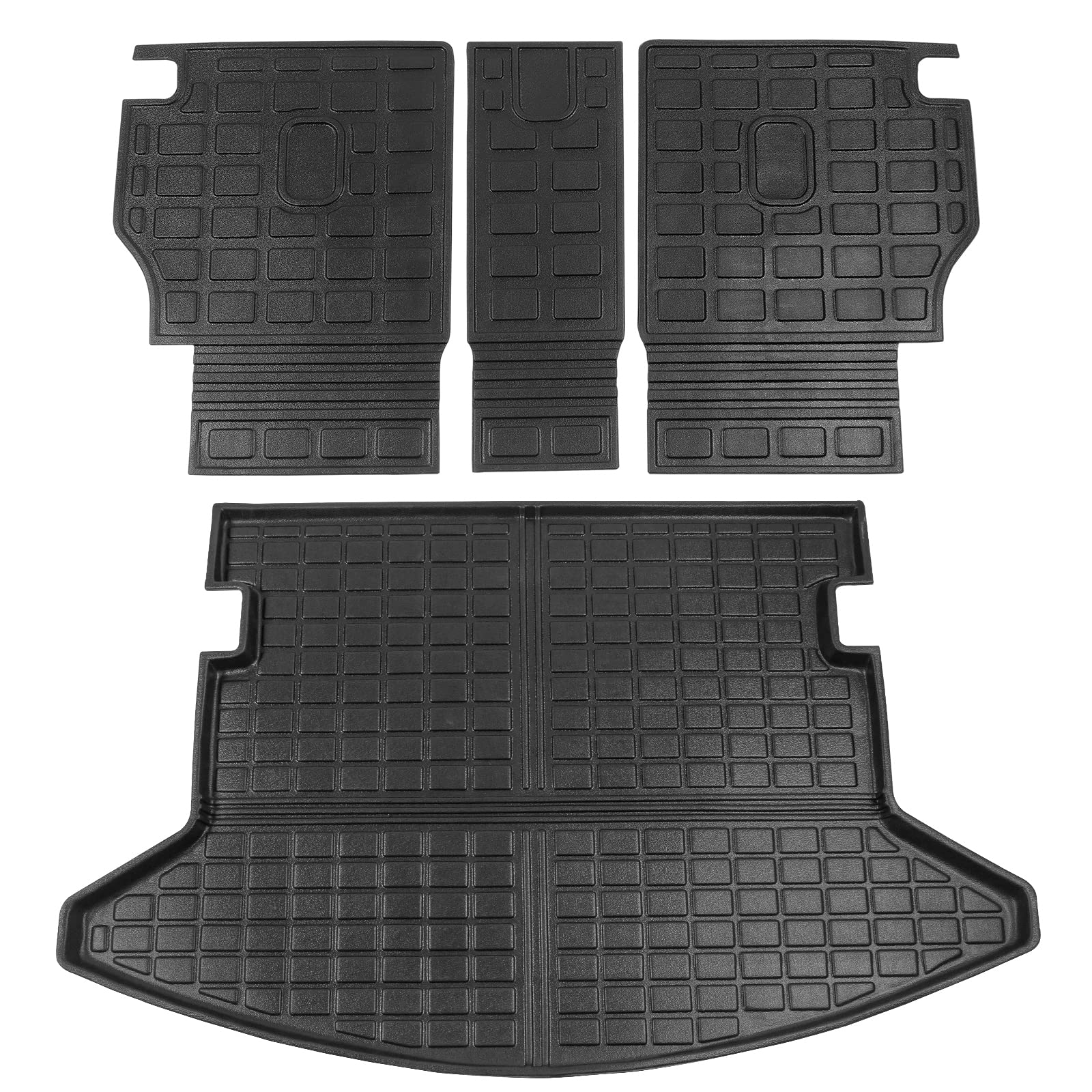 powoq Fit 2017-2022 Mazda CX-5 Cargo Liner Car Trunk Mat Rear Backrest Mats Back Seat Protector TPE for 2017 2018 2019 2020 2021 2022 Mazda CX-5 Accessories(Rear Backrest Mat+Rear Cargo Mat)