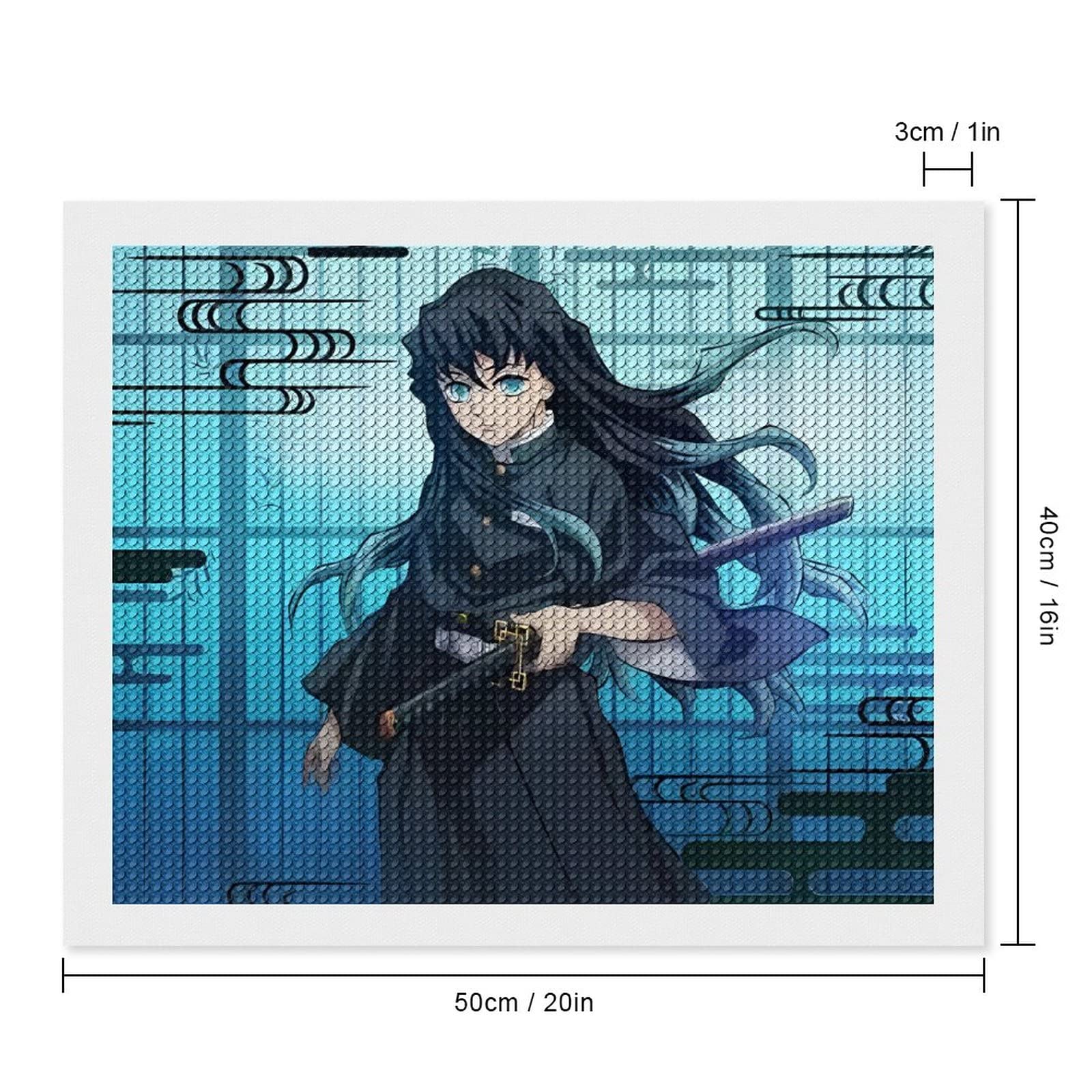 Amazon | 丸い ダイヤモンド画 霞柱 時透 無一郎 全面貼り付け