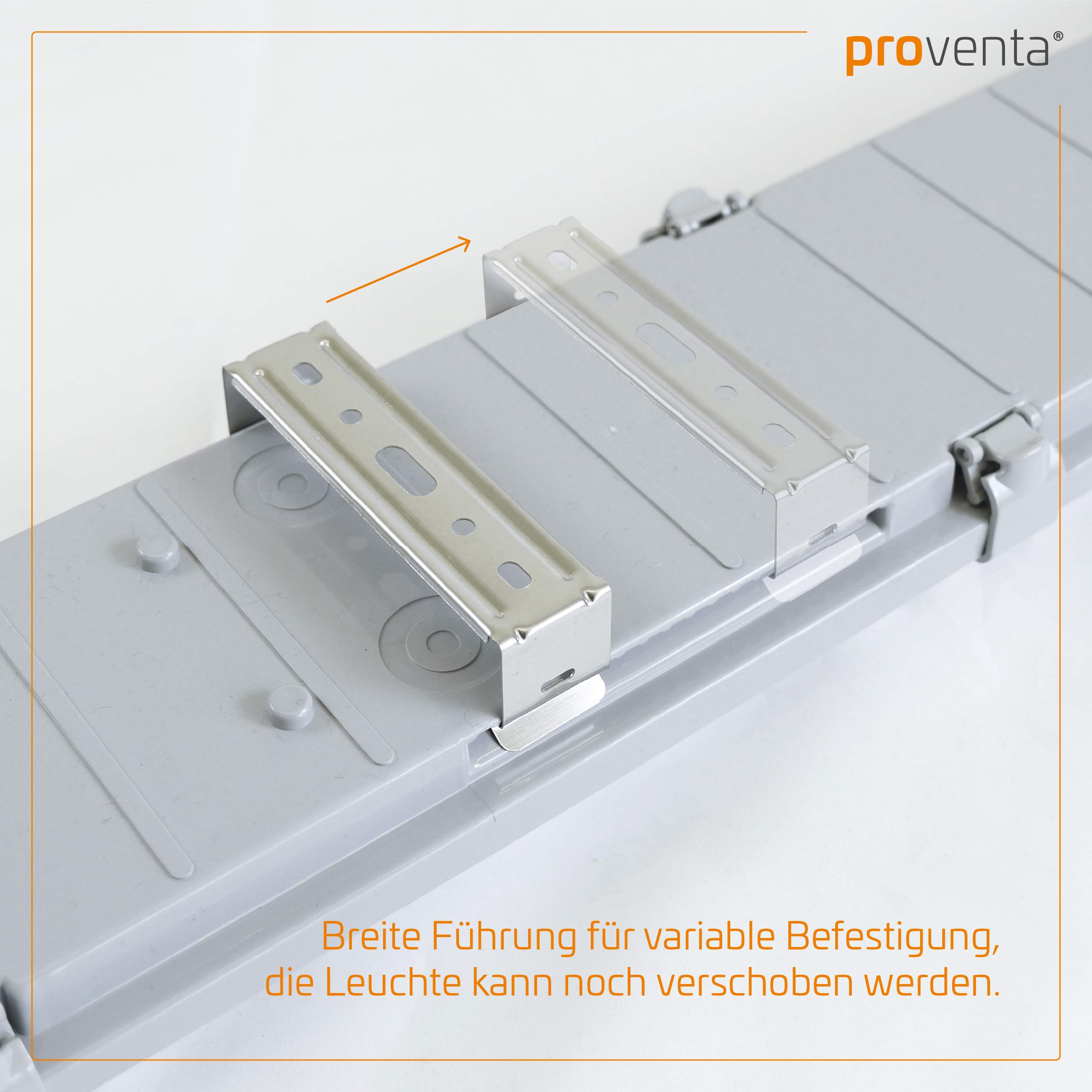 Proventa LED-Feuchtraumleuchte 120 cm, Sparset 4 Stück, je 2 LED-Röhren, IP65, 4.000 K, 36 W, 4.320 Lumen