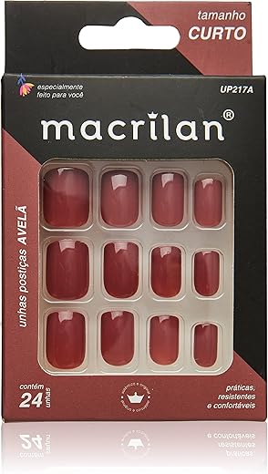 Macrilan Unhas Postiças Tamanho Curto - Avelã - Up217A