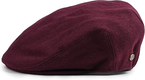 Mens burgundy flat cap Clearance