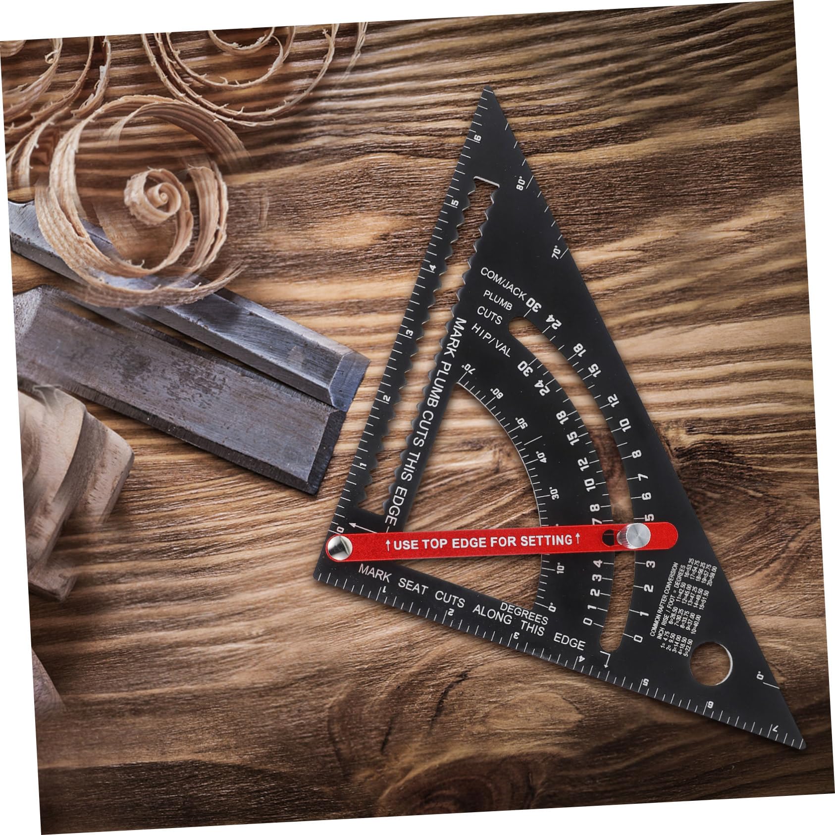 DOITOOL Regla Triangular de Aleación de Aluminio de 7' para Carpintería Herramientas de Medición Ajustables Medición Precisa de Ángulos