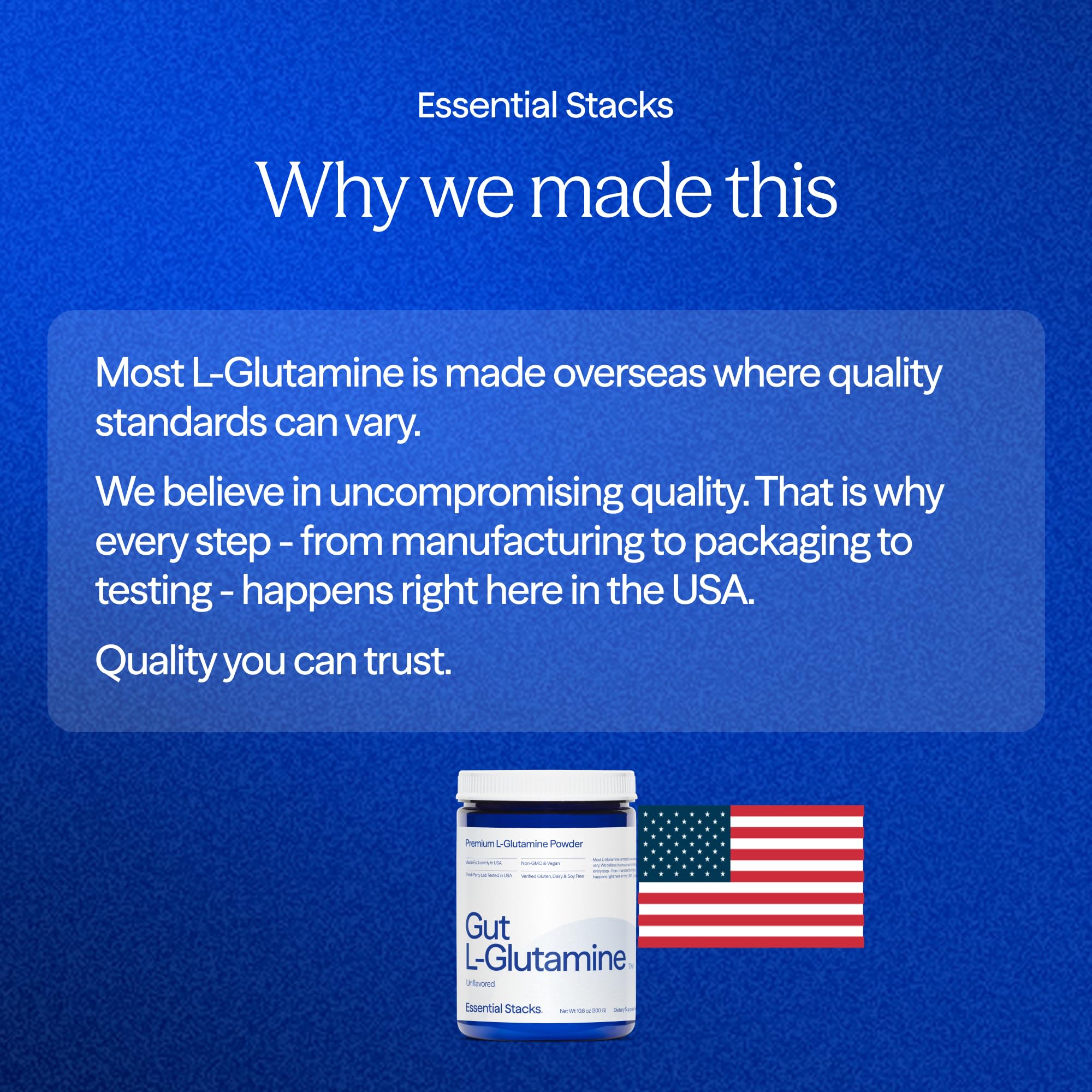 Essential Stacks Gut L-Glutamine Powder (Unflavored, 60 Servings) — Amazon image 4