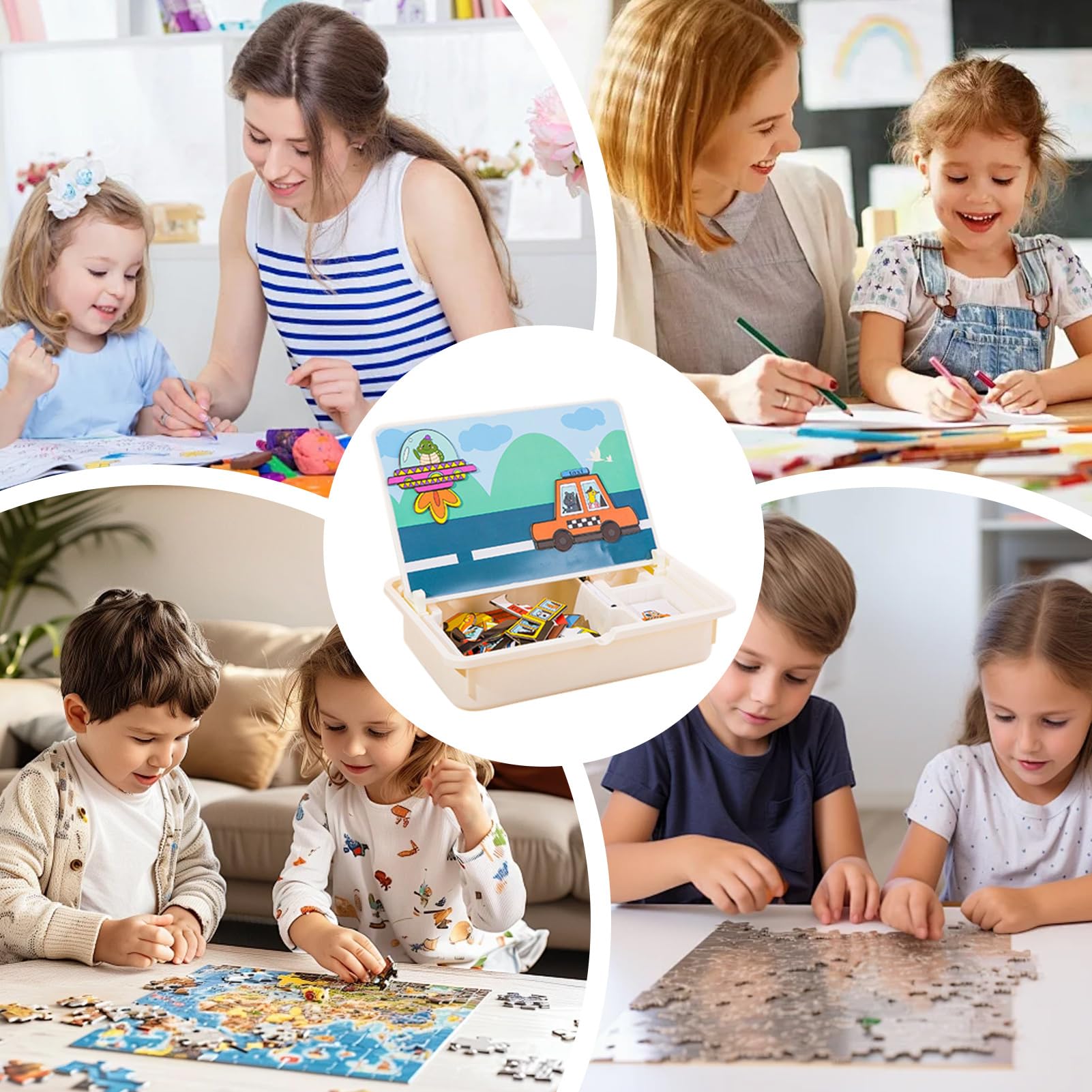 Magnetisches Steckpuzzle Box Magnetisches Puzzle Spiel Für Kleinkinder Und | Kreative Reisespiele Aktivitäten Kinder Für Und Mädchen Im