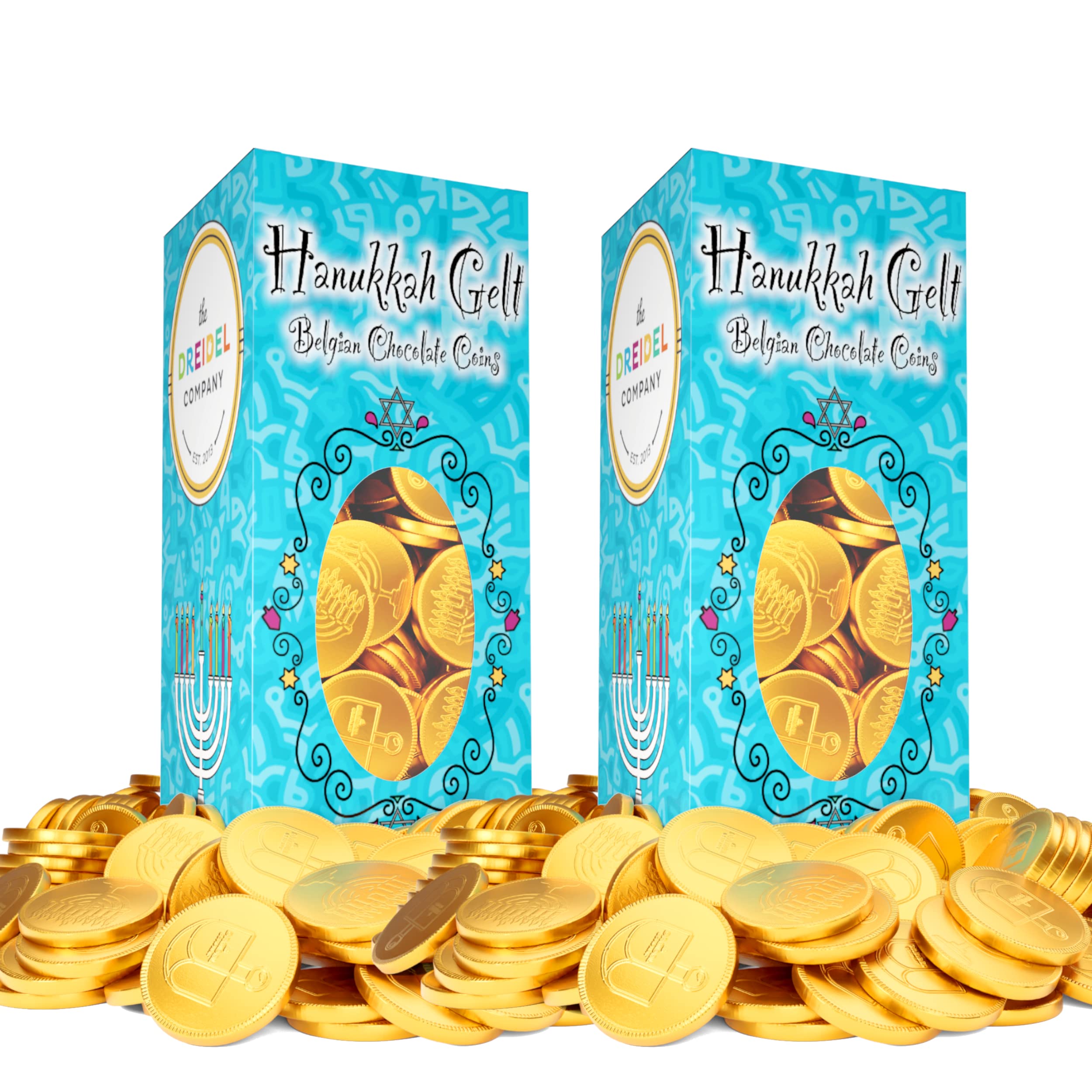 Elite Bulk Hanukkah Gelt Milk Chocolate Gold Coins (48 MESH BAGS Of