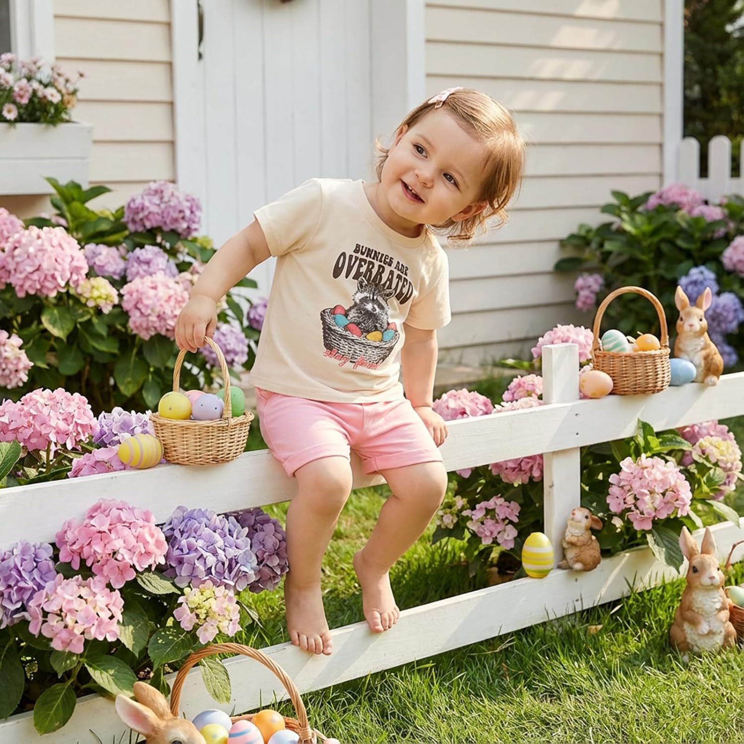 Kupretty Toddler Baby Girl Clothes Birthday Outfit B-Day Shirts T-shirt Tees + Shorts Set 6 12 18 24 Month 2T Summer - Image 4