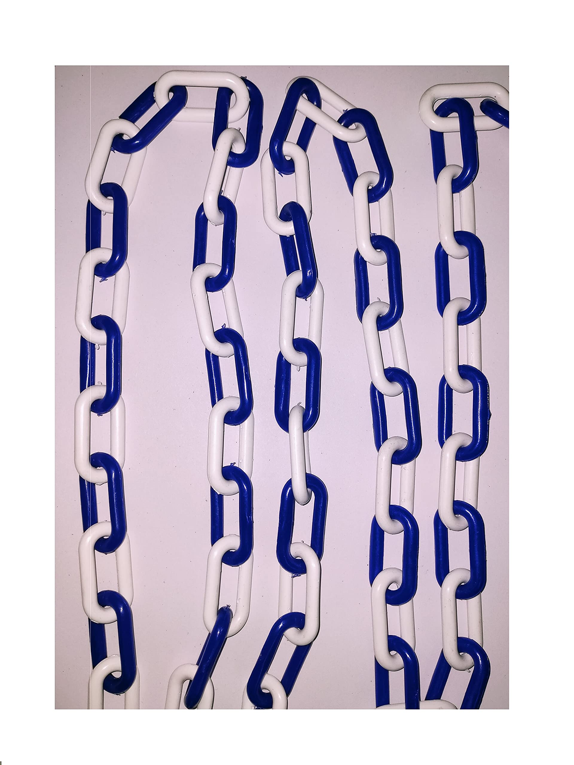 Winberg Safety Chian barrier 6 meter Plastic Chain Links 1.5 inches, Plastic Safety Barrier Chain CHN001