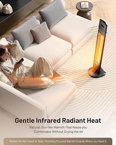 Miniatura 4 de DR. INFRARED HEATER Calentador infrarrojo portátil para interiores y exteriores para patio, garaje, comercial y residencial con control remoto,