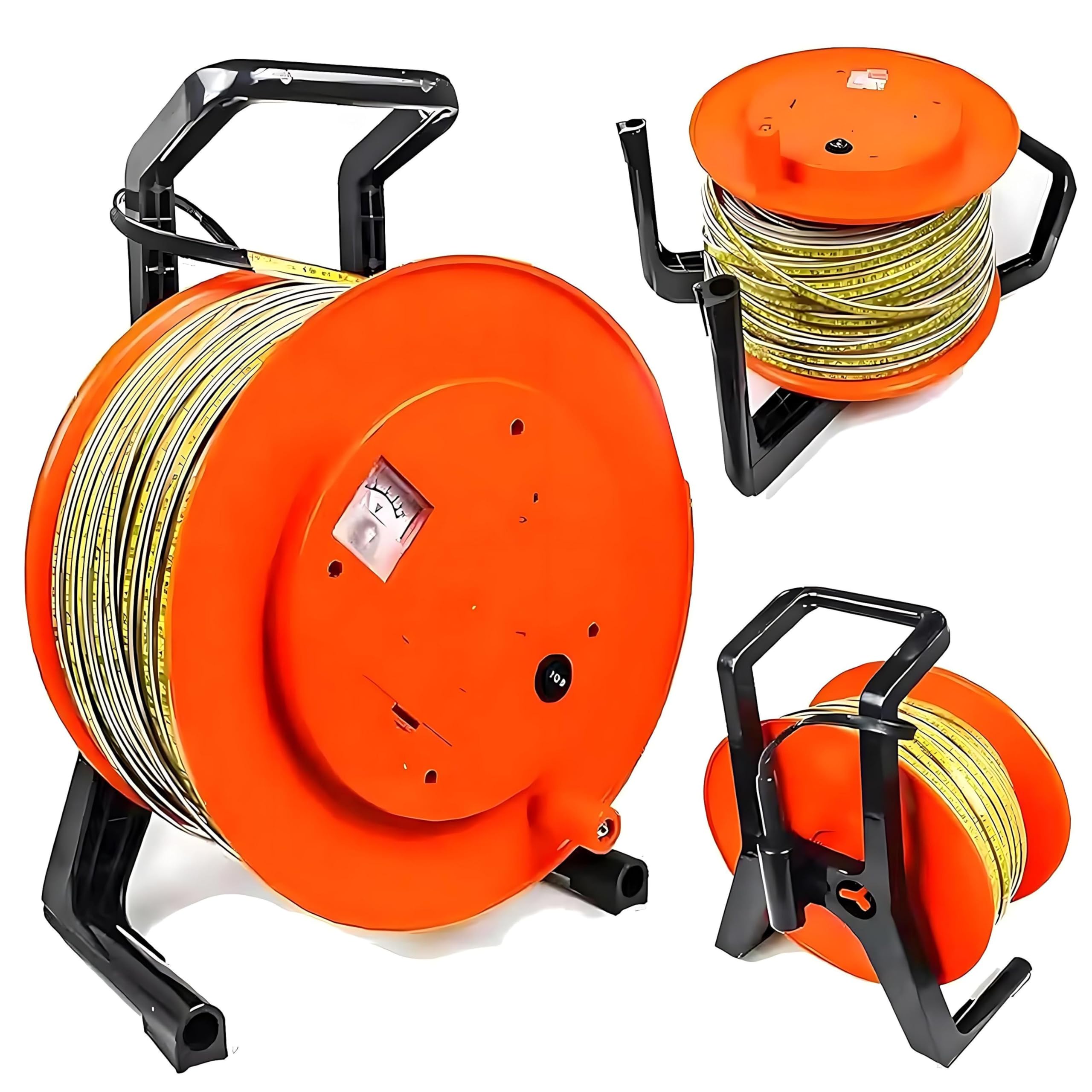 Coffret de Mesure de Niveau Piézométrique, avec Ruban en Acier et Indicateur Sonore/Lumineux, pour Relevés en Puits, Réservoirs d'eau et Études de Filtration de Barrages 50m/164ft