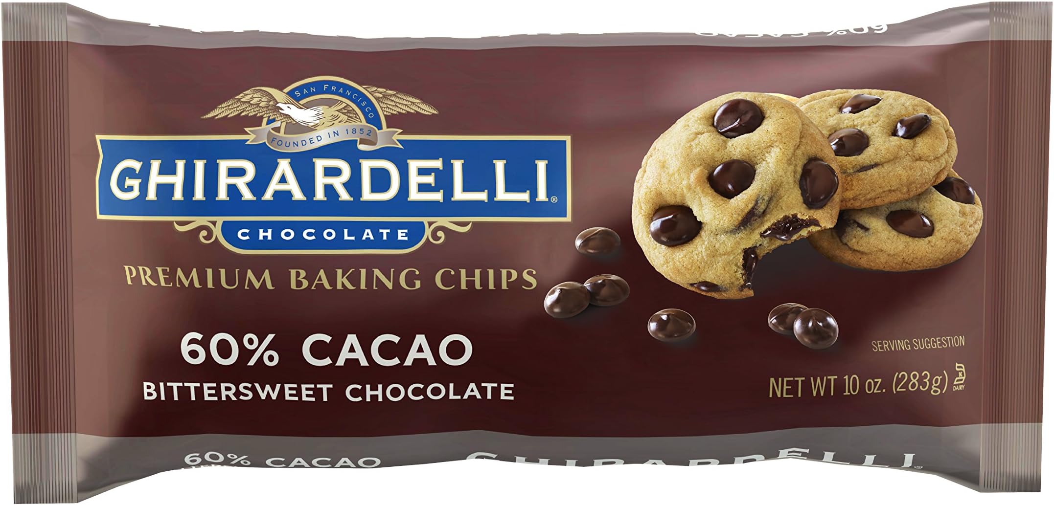 Ghirardelli Chocolate Premium Baking Chips 60% Cacao Bittersweet Chocolate