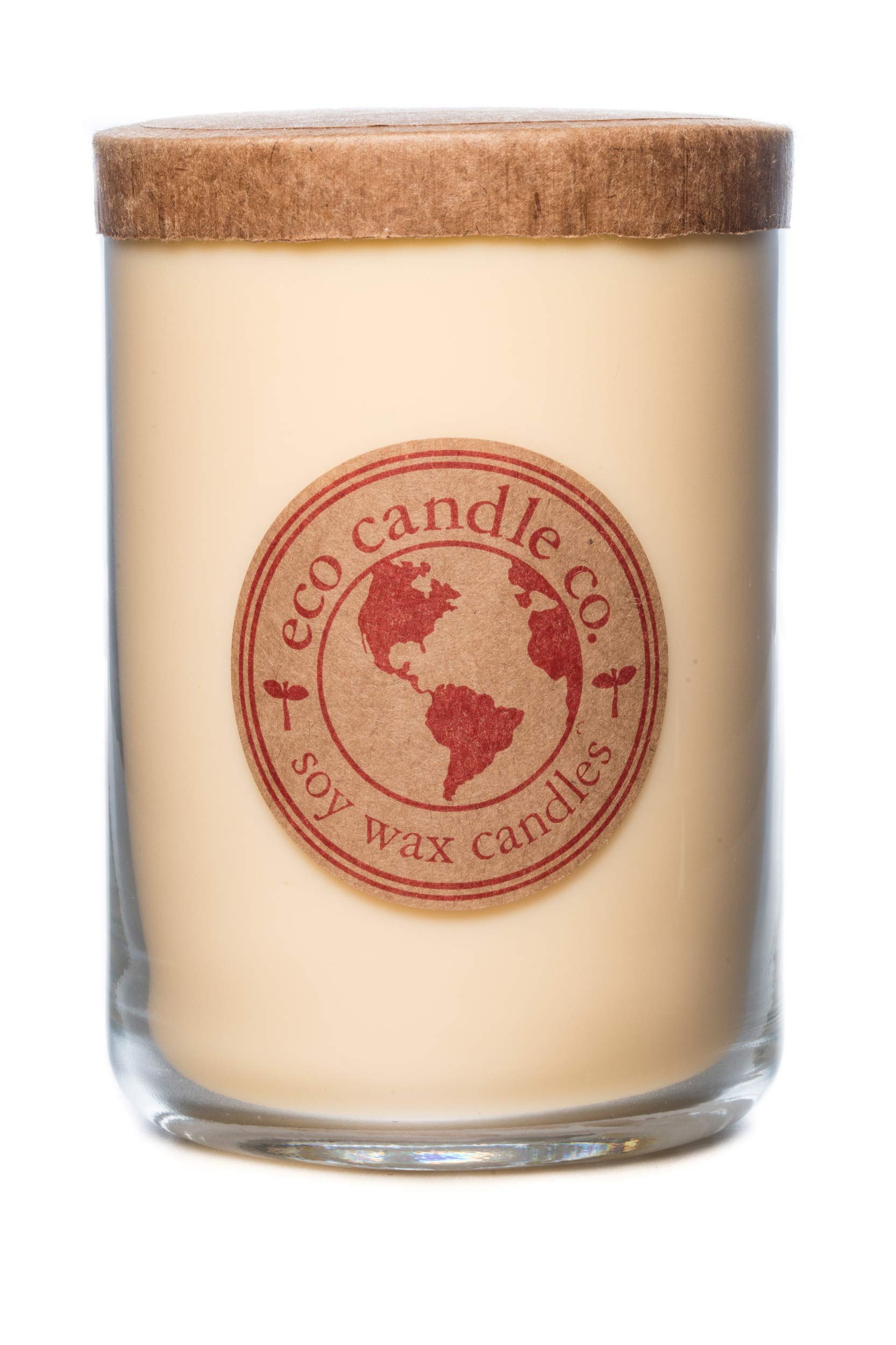 ECO CANDLE CO. Recycled Candle, Honey Mango, 26 oz. - Scents of Mango, Honey, & Papaya - 100% Soy Wax, No Lead, Kraft Paper Label & Lid, Hand Poured,