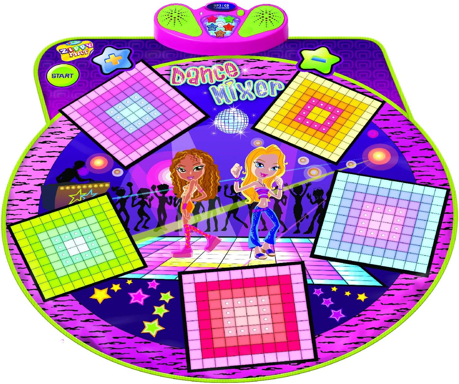 Dance Mixer Electronic Playmat - Touch-Sensitive Design with Background Music- Adjustable Music Tempo Setting,Plug in Music