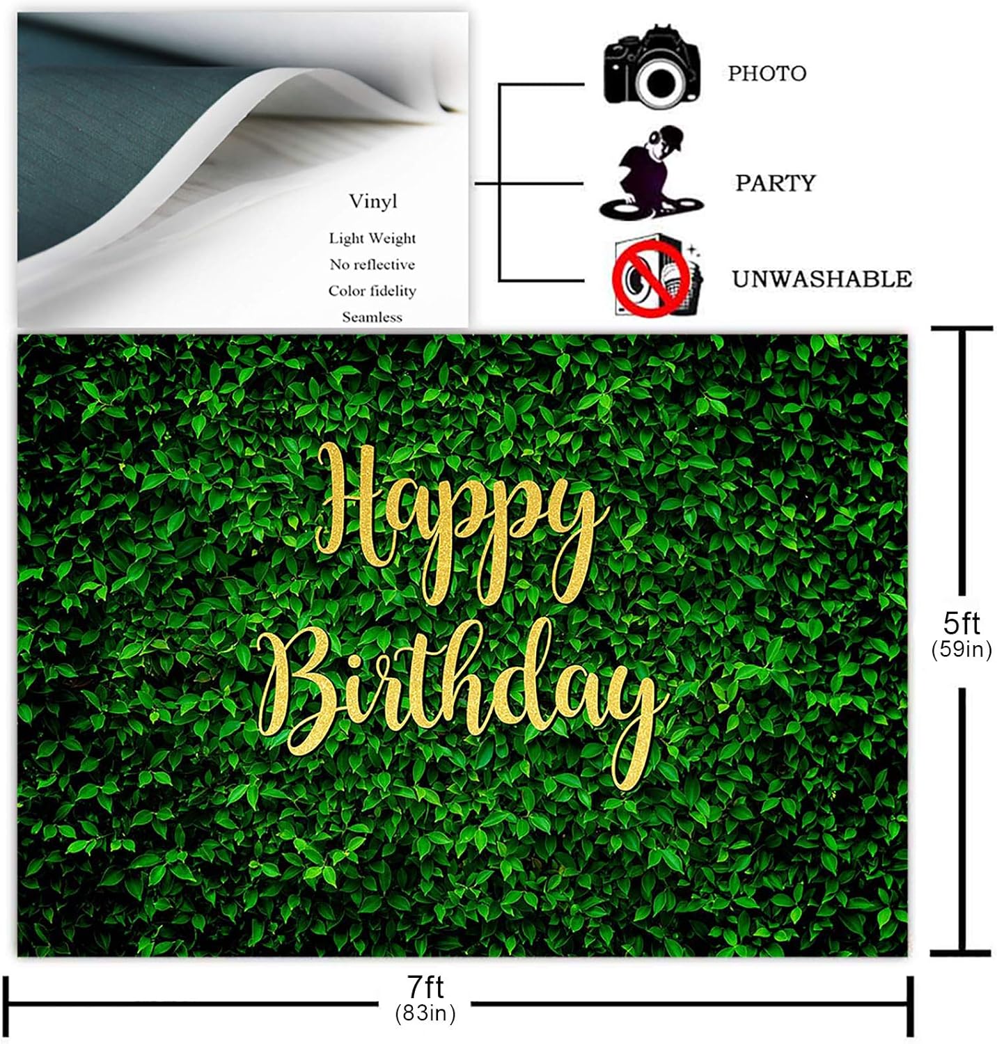 Discount 70% Avezano Green Leaves Happy Birthday Backdrop for Jungle Safari Party Decorations Photography Background Nature Green Rustic Lawn Leaves Birthday Party Photoshoot Photobooth (7x5ft) Discount 70% Avezano Green Leaves Happy Birthday Backdrop for Jungle Safari Party Decorations Photography Background Nature Green Rustic Lawn Leaves Birthday Party Photoshoot Photobooth (7x5ft)