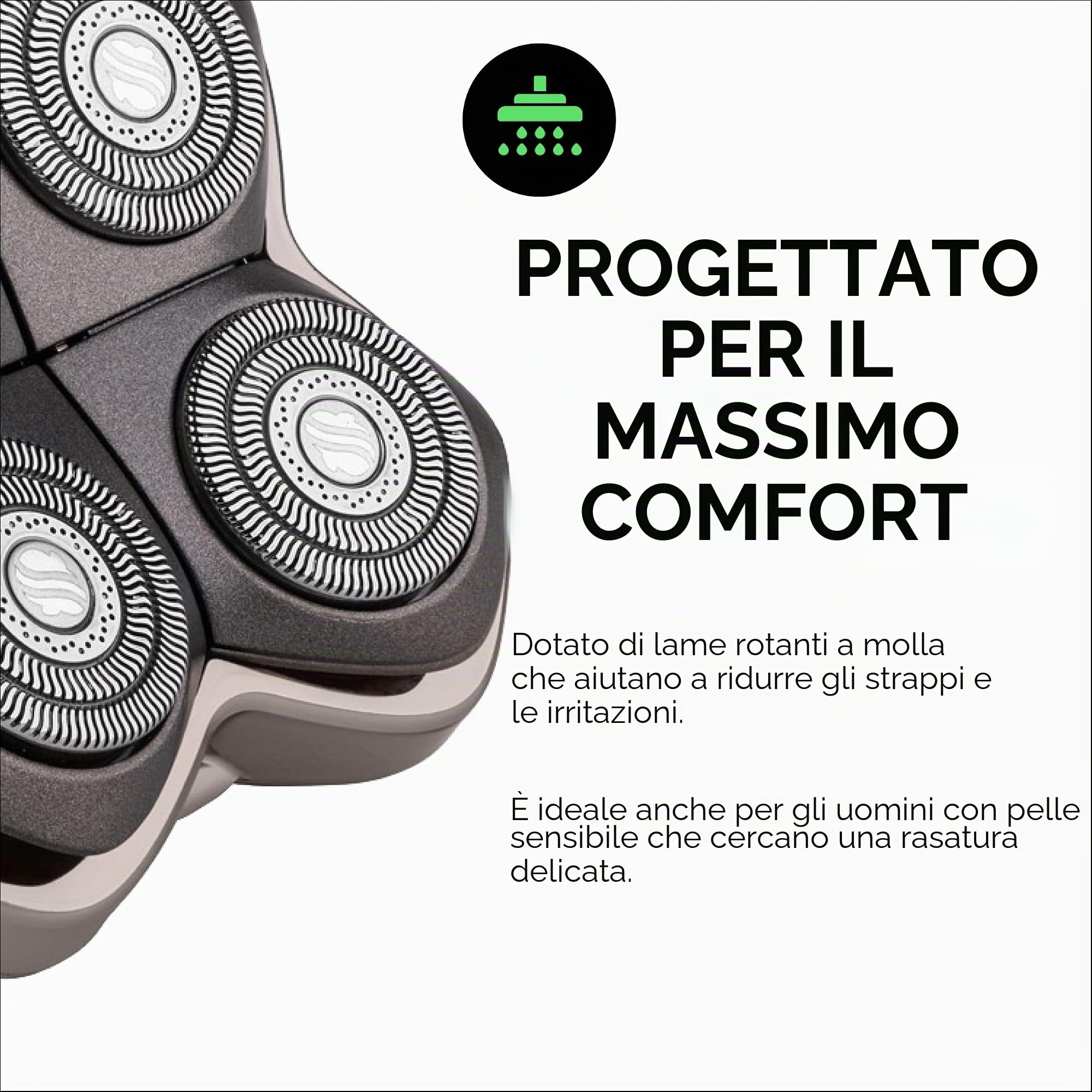 Skull Shaver Baron PRO 4 - Lamette di Ricambio per Rasoio elettrico | Compatibile con Pitbull, Palm, Butterfly Kiss