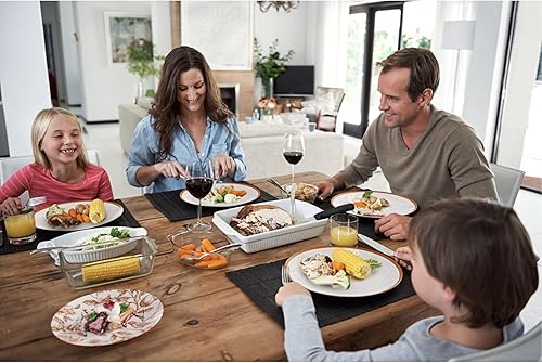 Miniatura 7 de Trendables Juego de 80 platos desechables de plástico para 40 invitados, platos de postre de 40 x 8 pulgadas y platos de plástico desechables de 40