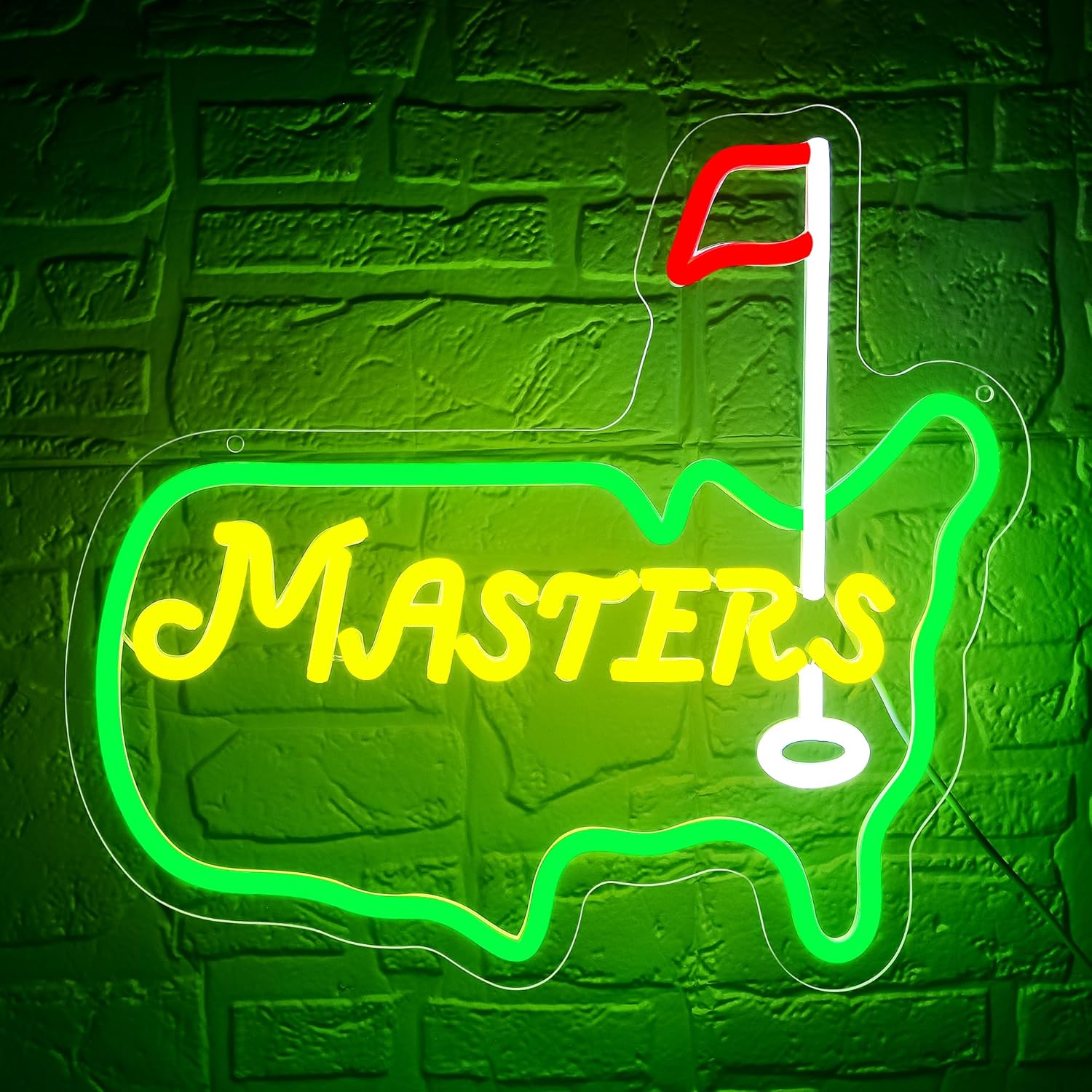 Working Condition Verified Master Neon Sign for Wall Decor Golf Neon Light for Man Cave Dimmable LED Light Up Sign for Golf Course Gym Club Bedroom Office Park Party Club Decor Birthday Gifts Art Size13.3 * 14.1In(WZCP067) Green-Golf