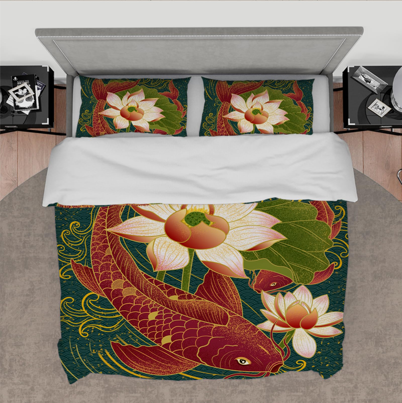 Housse De Couette - Paysage De Vague De L'Océan Bleu - Microfibre