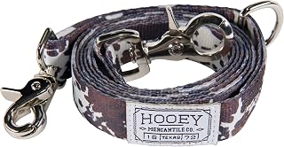 Hooey Nomad Dog Leash, Durable Polyester Webbing Leash with Graphic-Inspired Prints, Just Cow, 6'