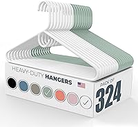 Vista 107 de Neaties - Perchas resistentes para ropa, paquete de 18 – Fabricadas en EE. UU. – Capacidad de 8 libras, perchas de plástico para ropa de adultos