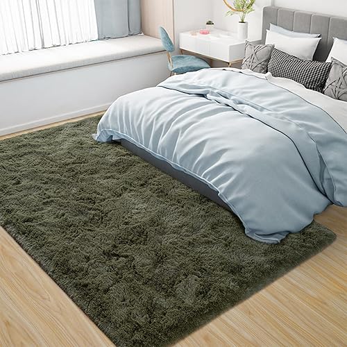 Vista 62 de Pacapet Alfombras esponjosas, alfombras peludas de felpa beige para sala de estar, dormitorio, alfombra mullida para habitación de los niños