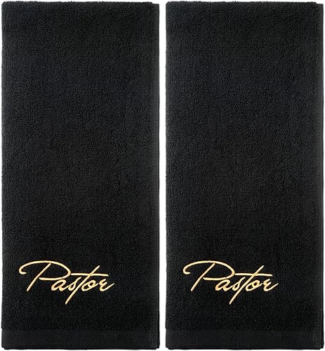 Miniatura 8 de Buryeah 2 toallas de pastor para hombres, toalla de mano para pastor, toallas de mano para clero, toalla de mano bordada para regalo de pastor padre