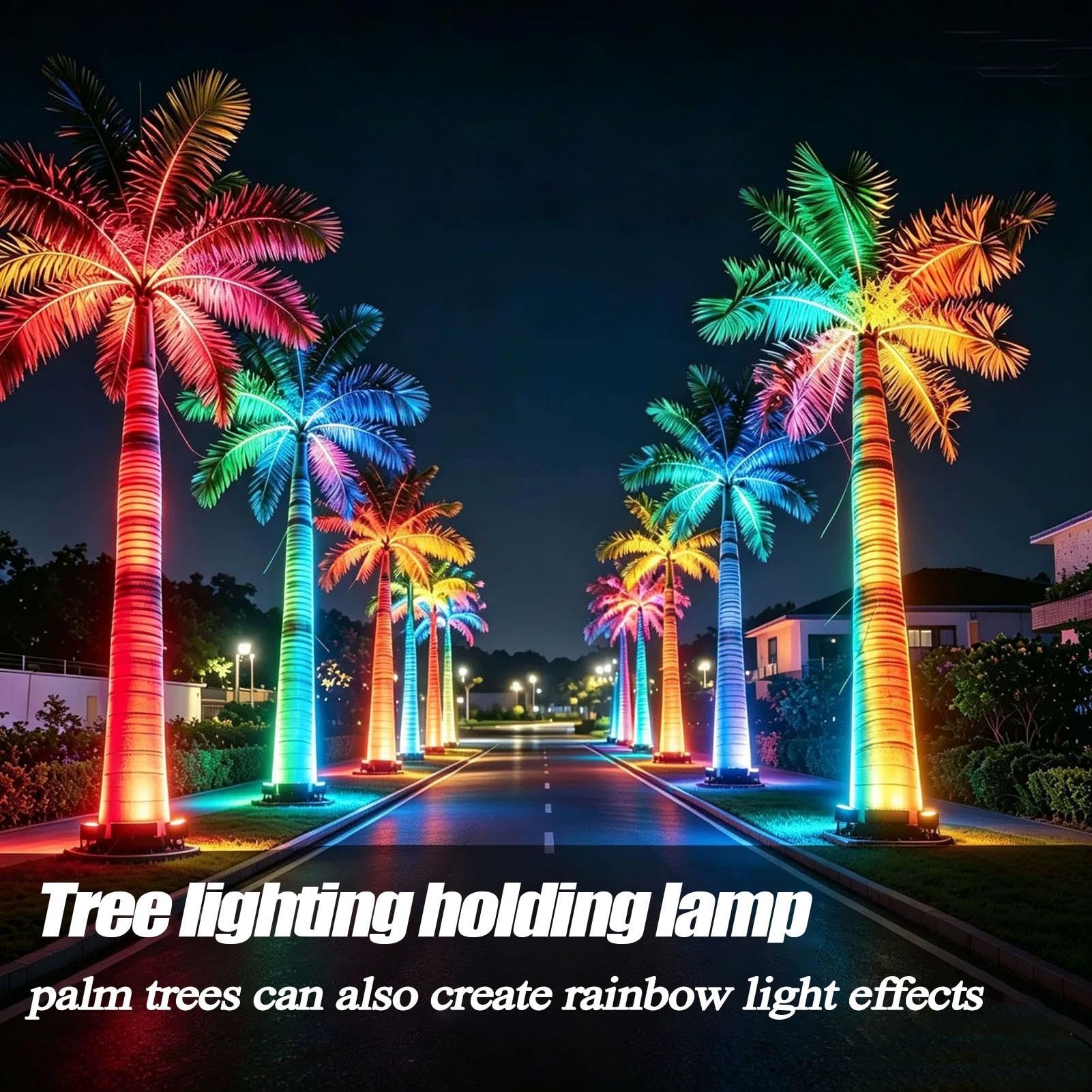 Luce per abbracciare l'albero all'aperto, luci ad anello per palme
