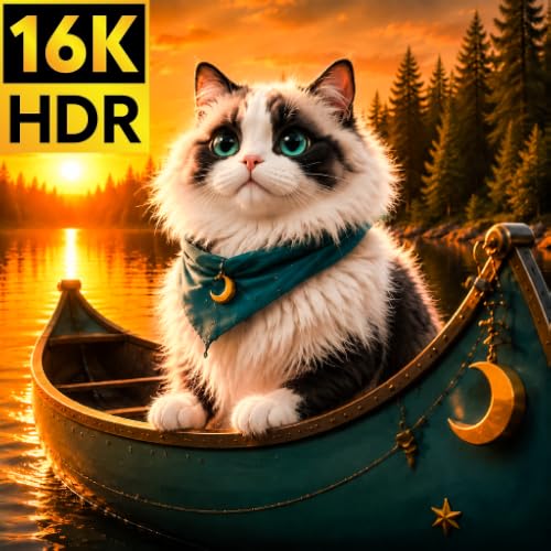 Cozy Cat Lake Adventure Sunset, Forest, Peaceful Nature & Relaxing Music