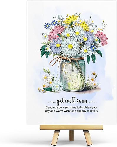 Miniatura 6 de Tarjeta de felicitación Get Well Soon, tarjeta de flores para recuperarse pronto, tarjeta de recuperación rápida, tarjeta de sentirse mejor, tarjeta