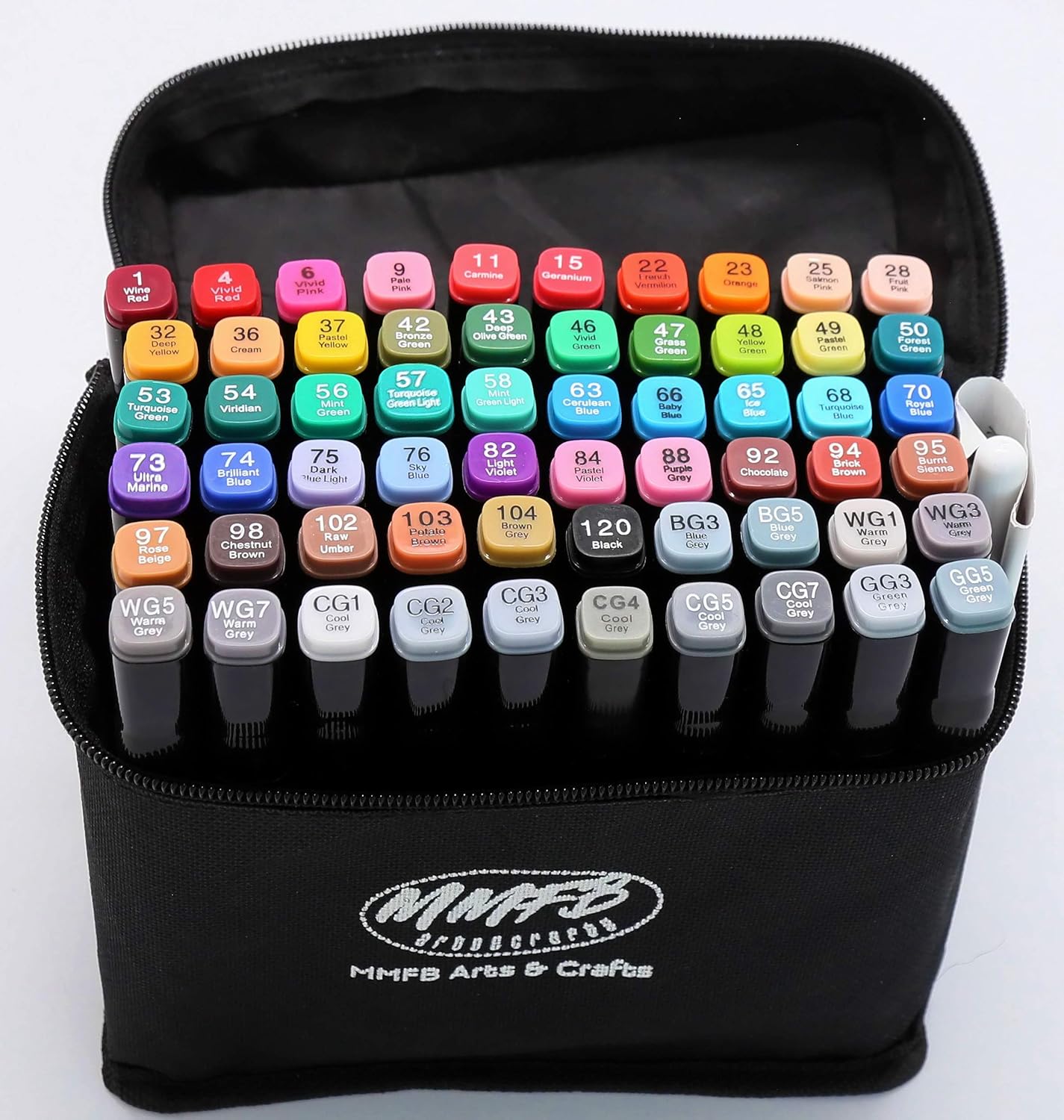 MMFB Arts Premium Dual Tips Alcohol Markers (60 Colors Pack D) - Artist Twin Sketch w/ Extra Pens - Fine Point Journal Pens & Chisel Markers - Kid Adult Coloring Book Drawing Planner Calendar Projects : Arts, Crafts & Sewing
